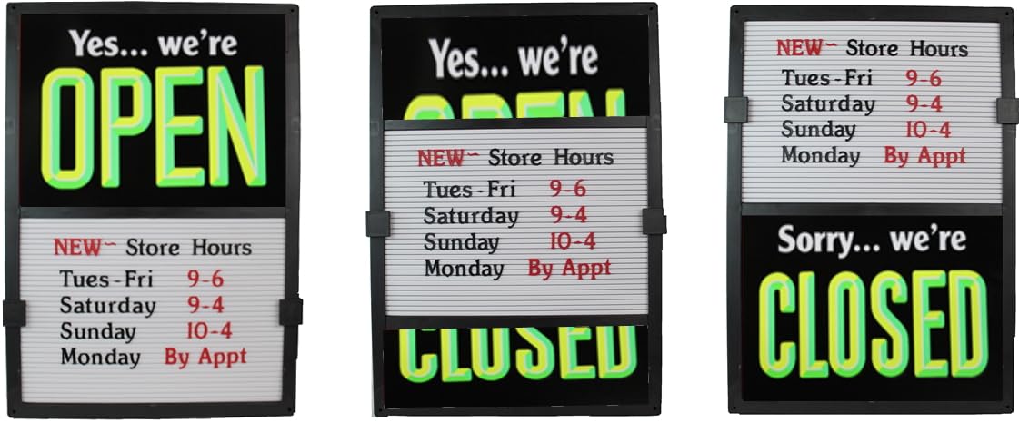 Amazon.com : Glassmate Vertical Open/Closed Message Slider Board