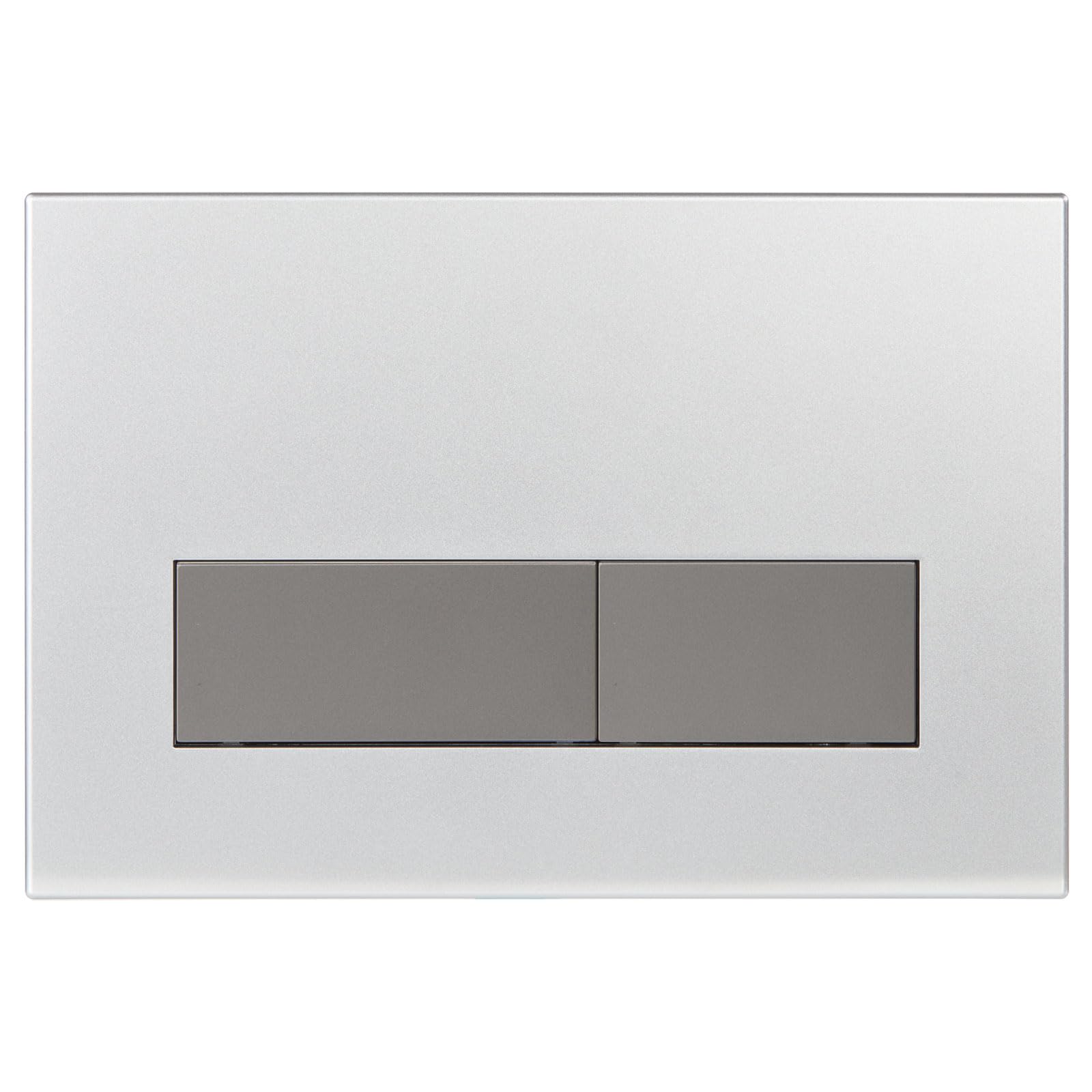 Mendorio WC Drive Plate, Compatible with Geberit, Sigma, UP300 and UP320, Dual Flush Function, Includes Lever Kit and Frame (Matte Silver & Dark Grey Matte Button) — image 1