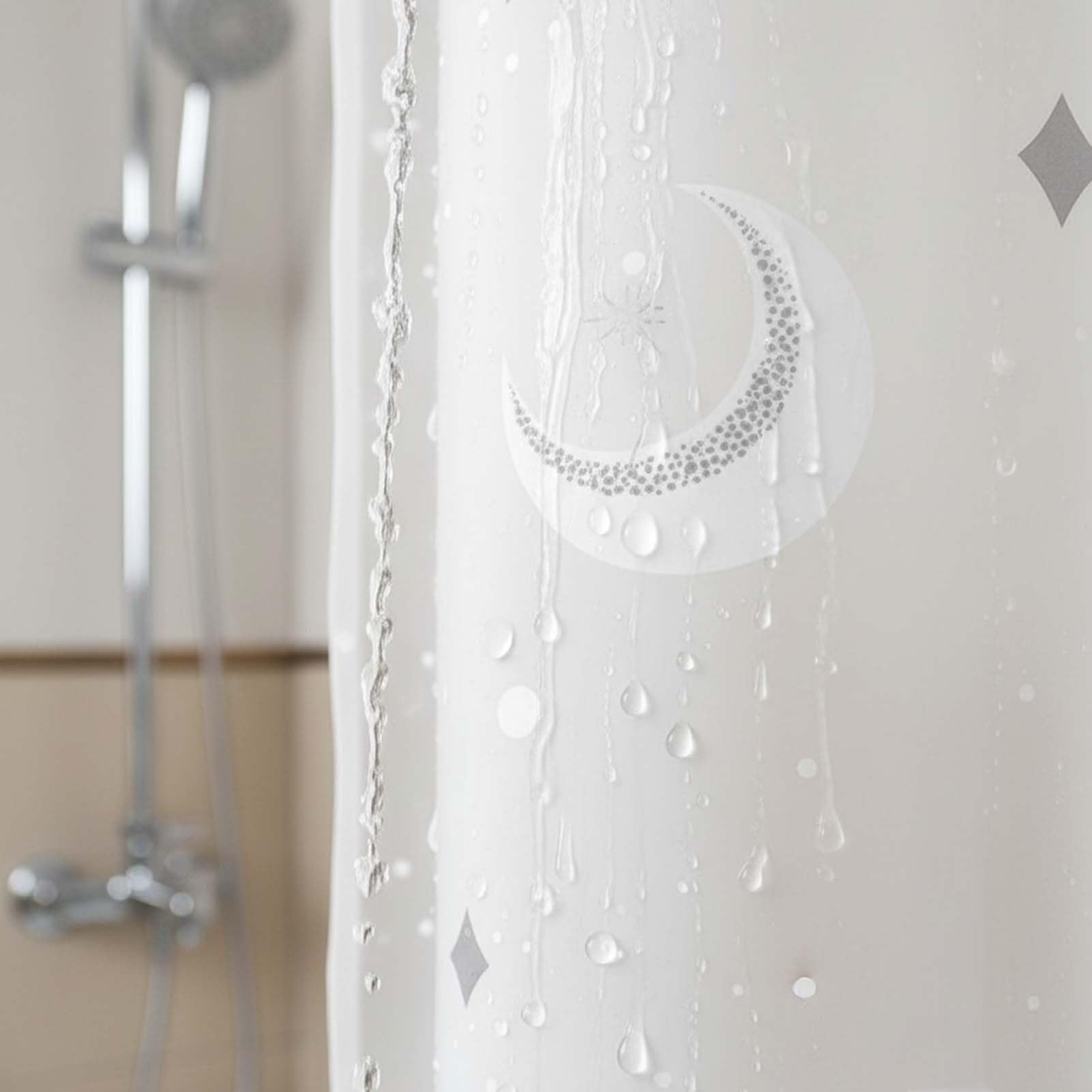 Cortina De Ducha Transparente con Ganchos Incluidos, Cortina De Baño Antideslizante, Material Suave Y Flexible, Mantiene El Baño Ordenado Y Elegante, Ideal para Uso Diario