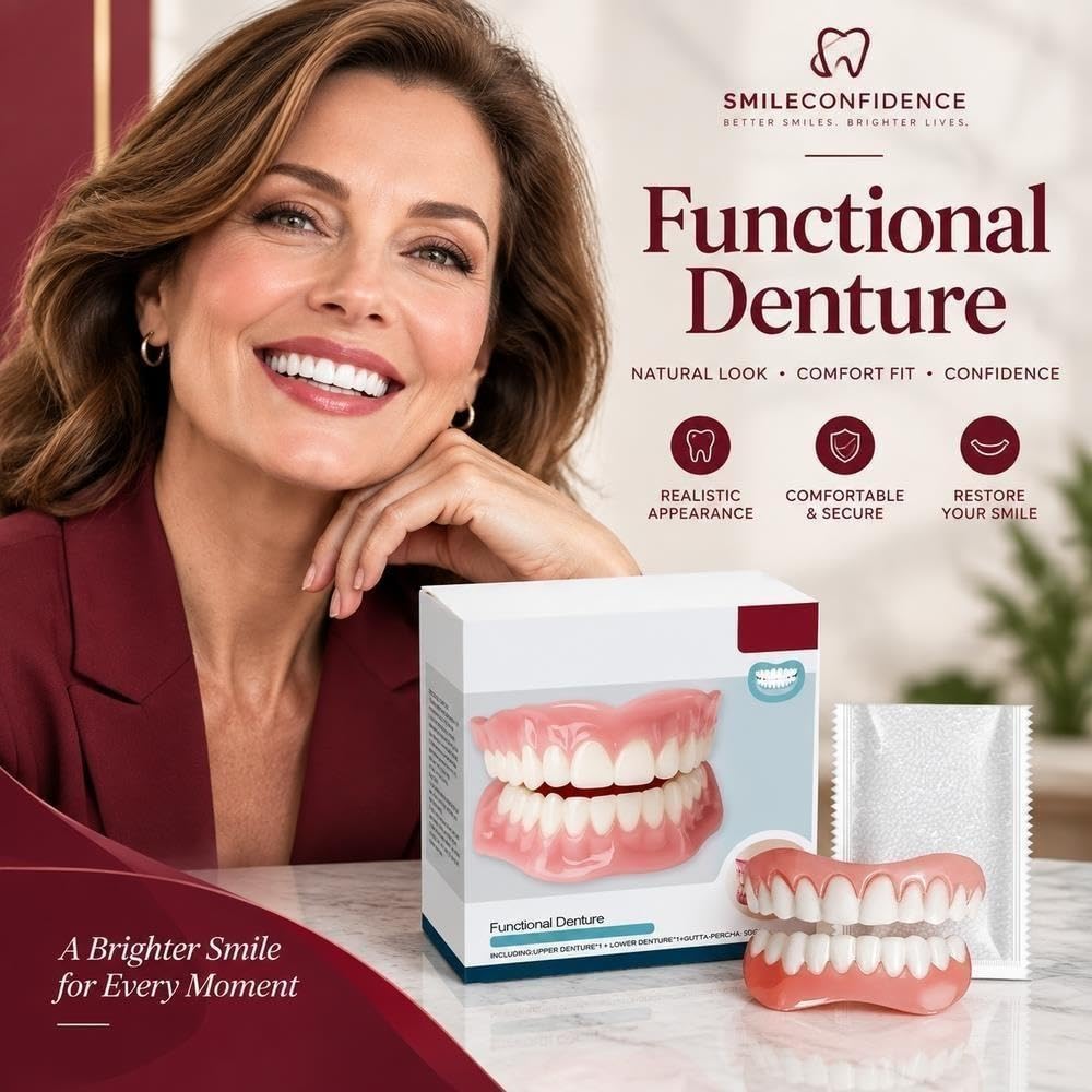 Les Prothèses Dentaires Flexibles Lissent Les Fausses Dents De Sourire