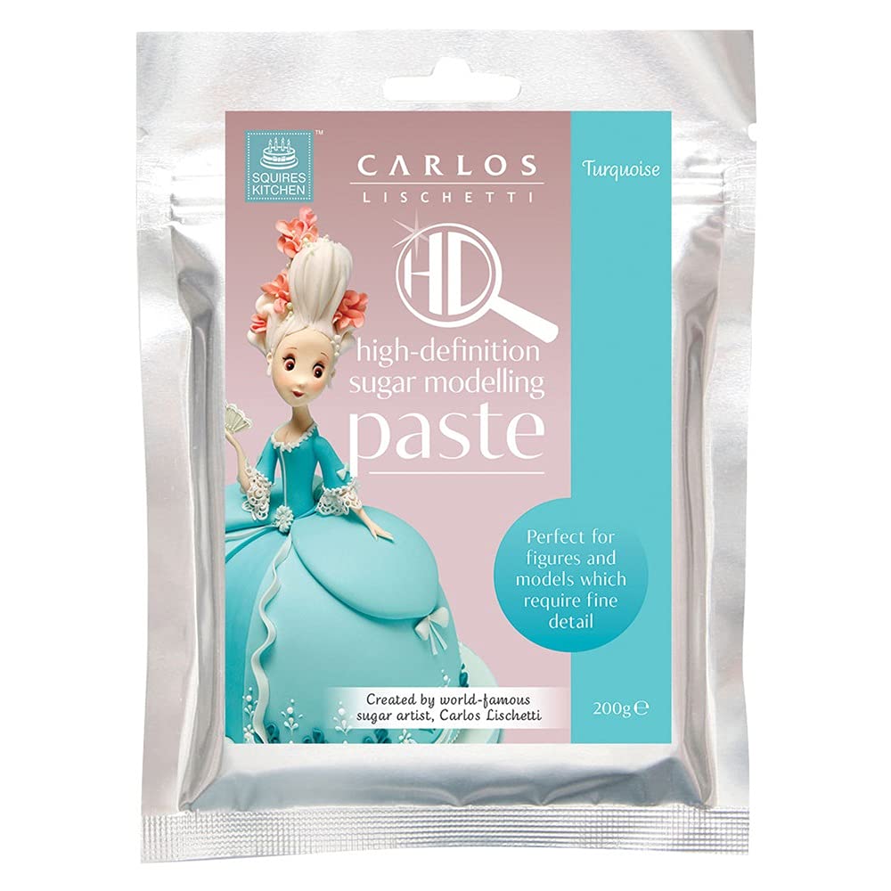 Squires Kitchen High Definition Sugar Modelling Paste - Turquoise 200 Gram