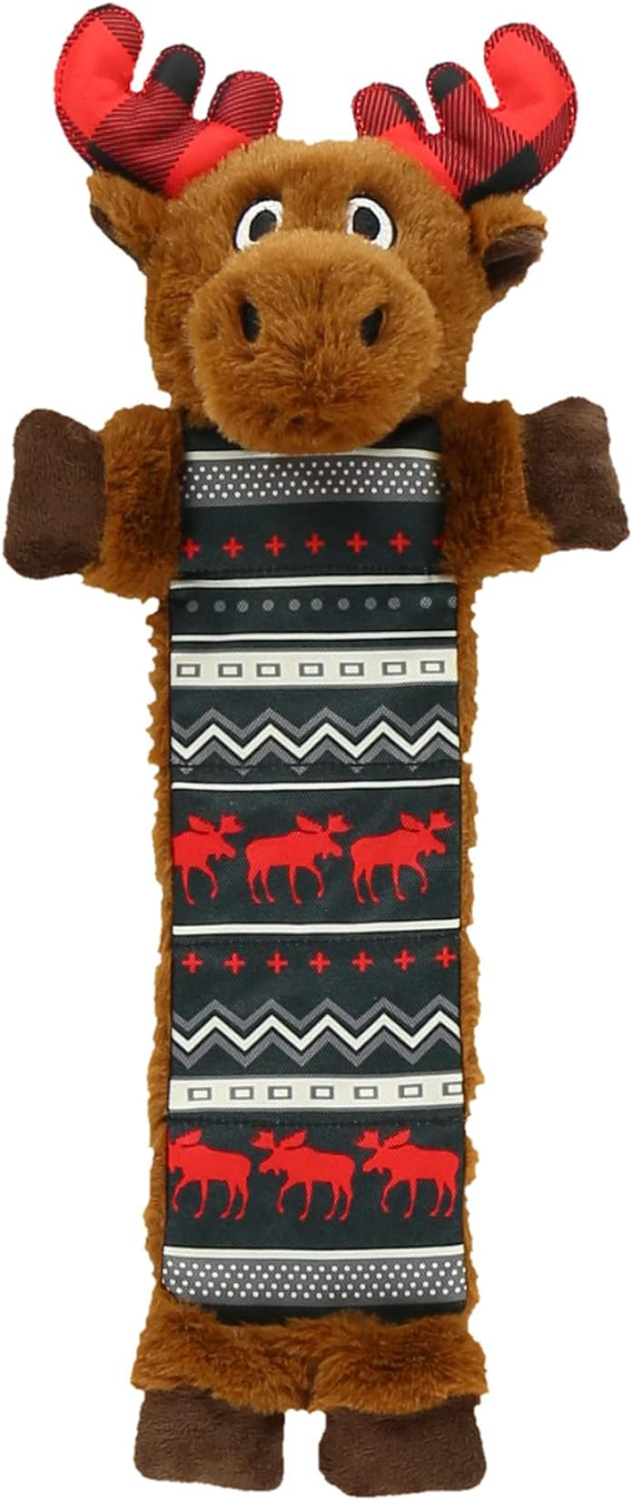 Lazy OneLazy One Moose Squeaky Dog Toy, Soft Crinkle Toy for Dogs, Heavy-Duty Construction for Heavy Chewers