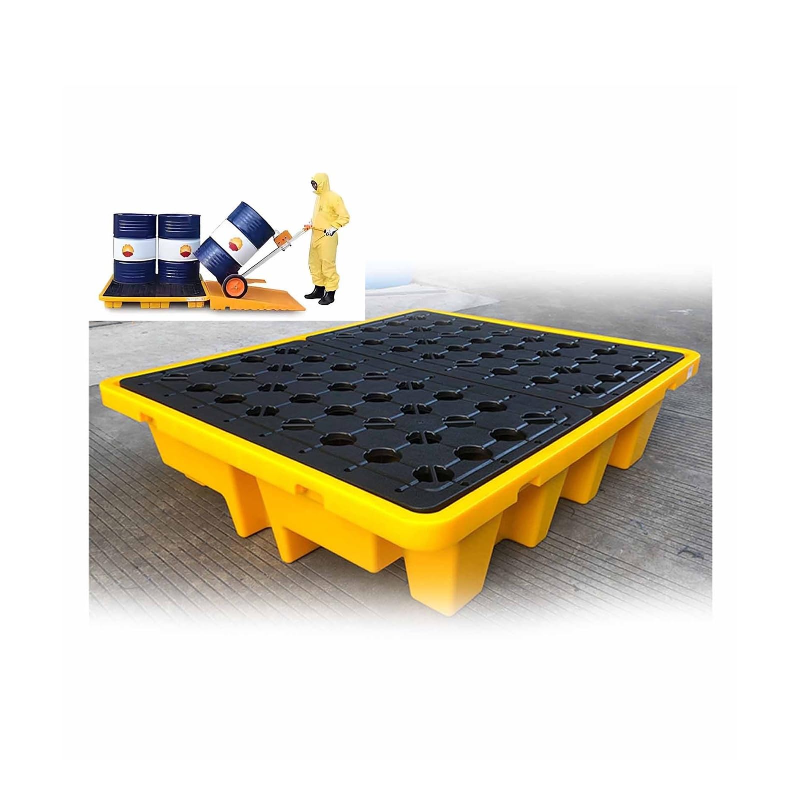 JKJZSALJ Oil Spill Containment Tray - Durable Drip Pallet For Lab & Kitchen - 120X120X10Cm Spill Control Solution For Safe Storage & Easy Cleanup,72x72x16cm