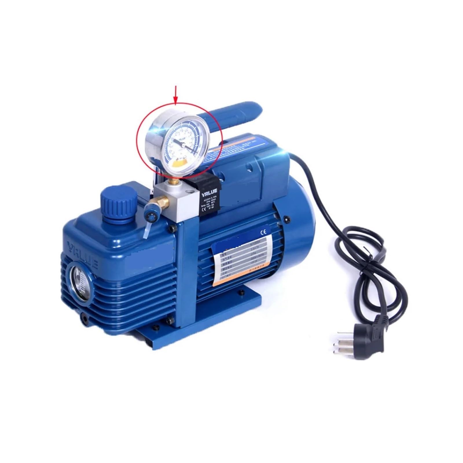 Manómetro digital, Medidor de presión vacío 63mm y 80mm, instrumento calibre aire preciso bomba, pantalla Dial 0-14psi, conector G1/8in(63mm set)