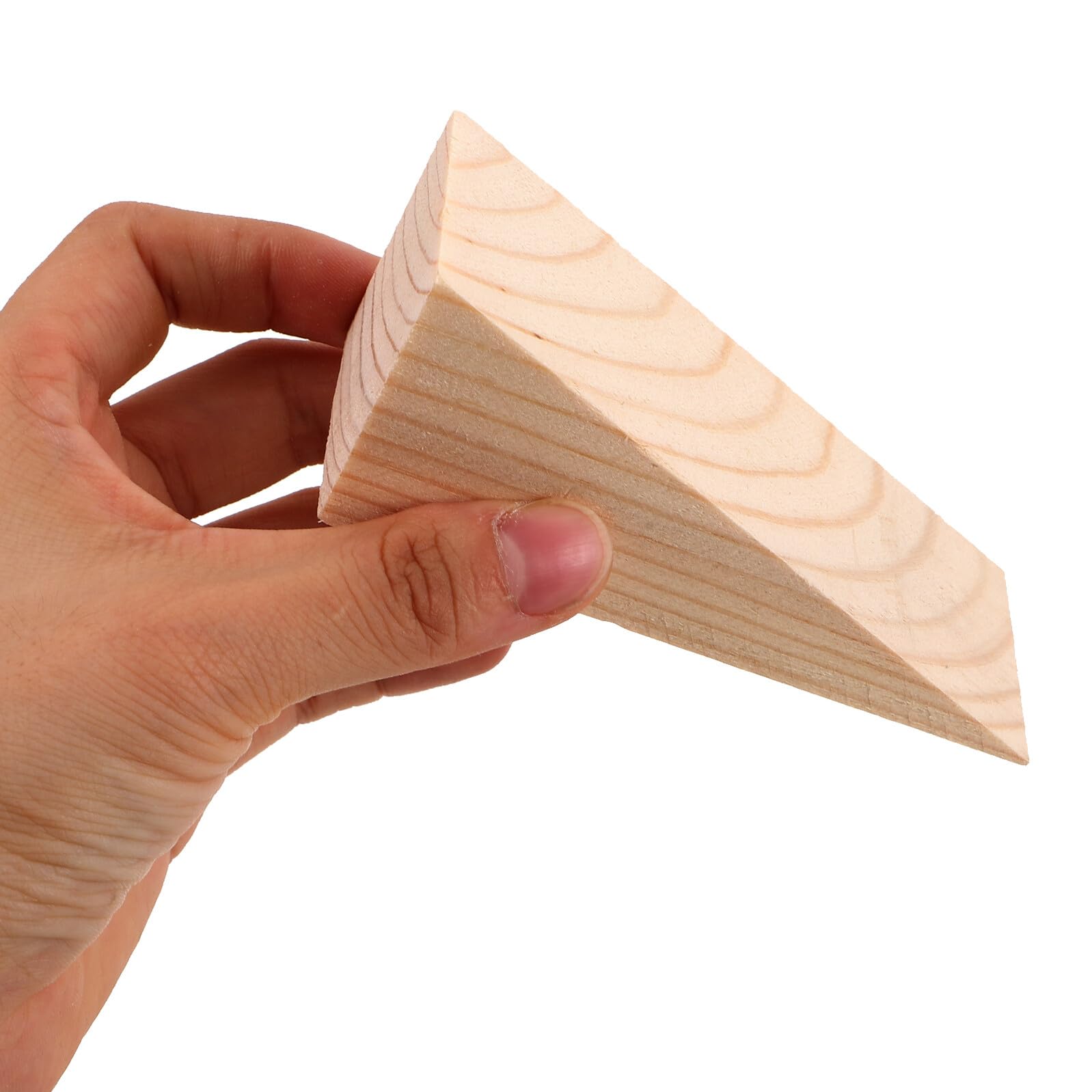 12 Piezas Cuñas de Madera Dura Topes Triangulares para Puerta Cuña de Madera para Bricolaje para Proyectos de Carpintería