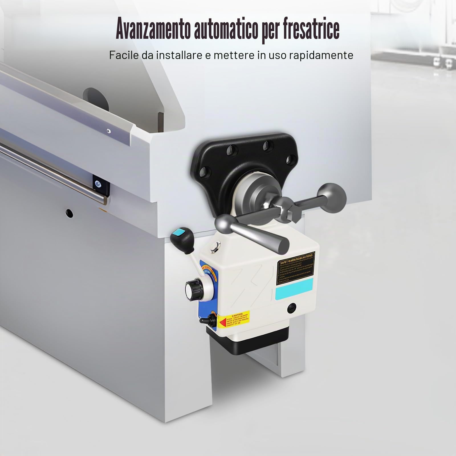 Asse X, 155 kg/cm, motore di avanzamento, cambio di direzione silenzioso, Power Table Feed fresatura, set fresatrice 220 V, 135 lb