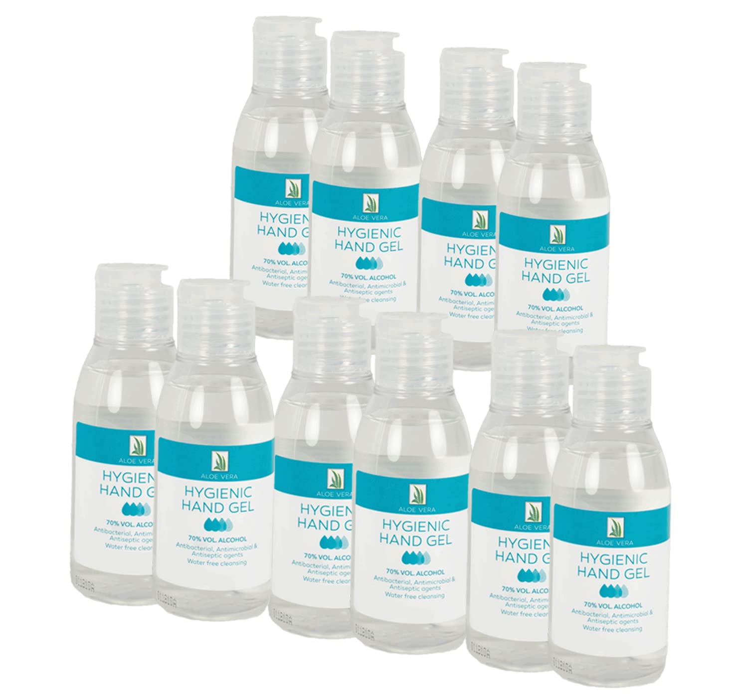 Hygienic Handgel Desinfektionsgel mit Aloe Vera 100ml  10 Stck  zur  hygienischen und schnellen Handreinigung ohne Wasser  Ideal fr unterwegs  : Amazon.de: Drogerie & Krperpflege