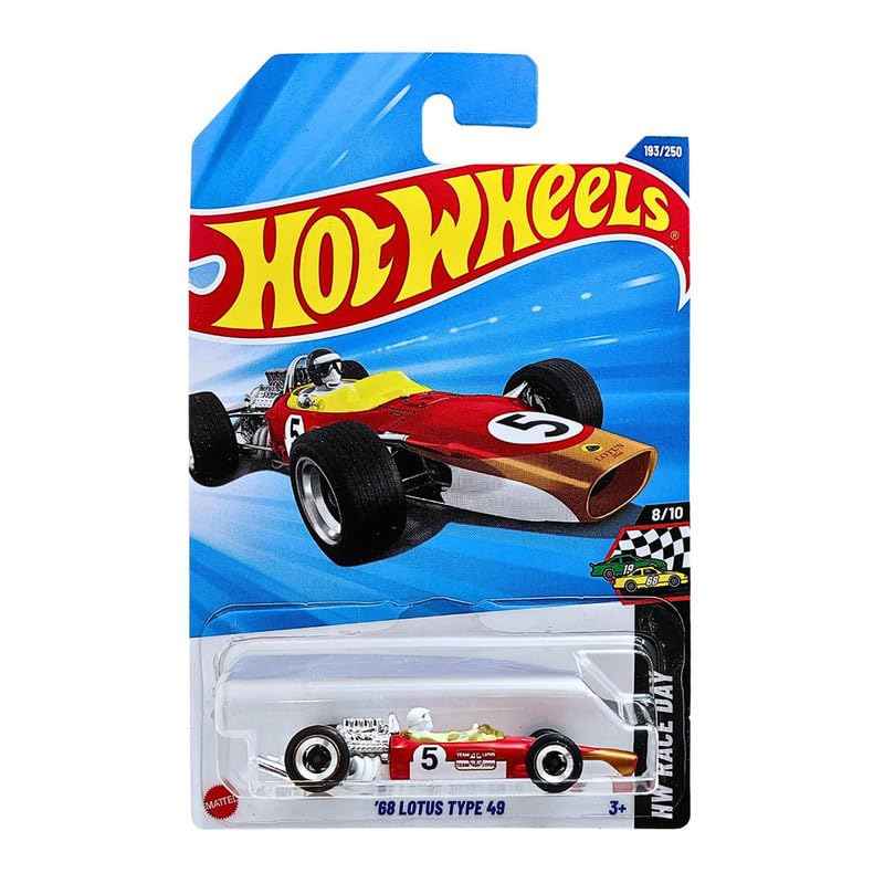 Image of Hot Wheels 1:64 68 Lotus Type 49 HW Race Day 3 and Up 193 /250 (Red)