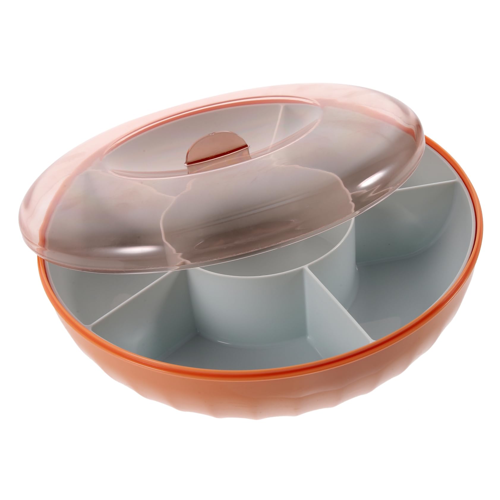 Ciieeo Divided Snack Storage Box Decorative Sweet Dried Fruit and Nut Tray with Lid Multi Functional Serving Container for Parties Picnics and Family Gatherings Safe Material