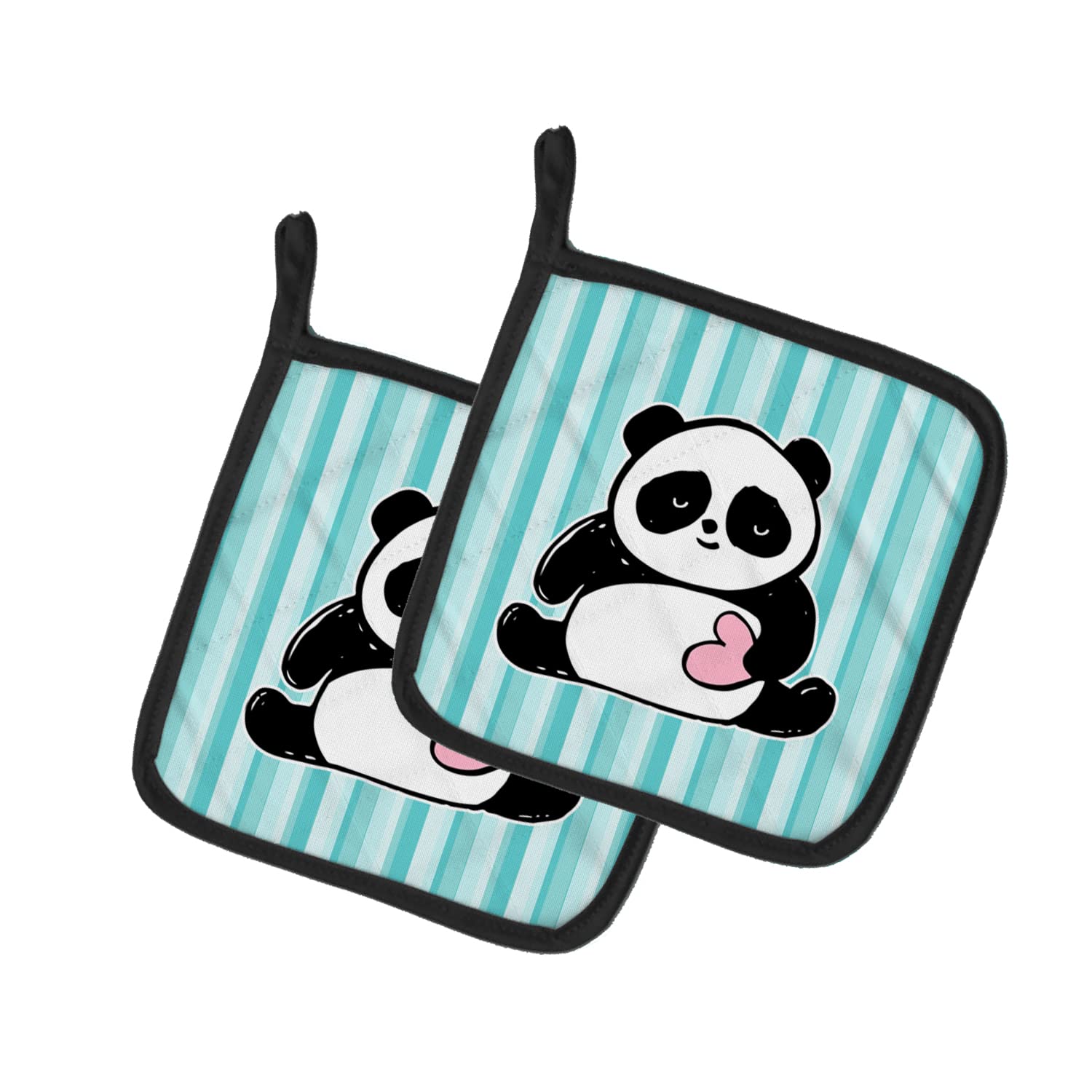 Agarraderas de cocina cuadradas Caroline's Treasures bb7040pthd con diseño de oso panda