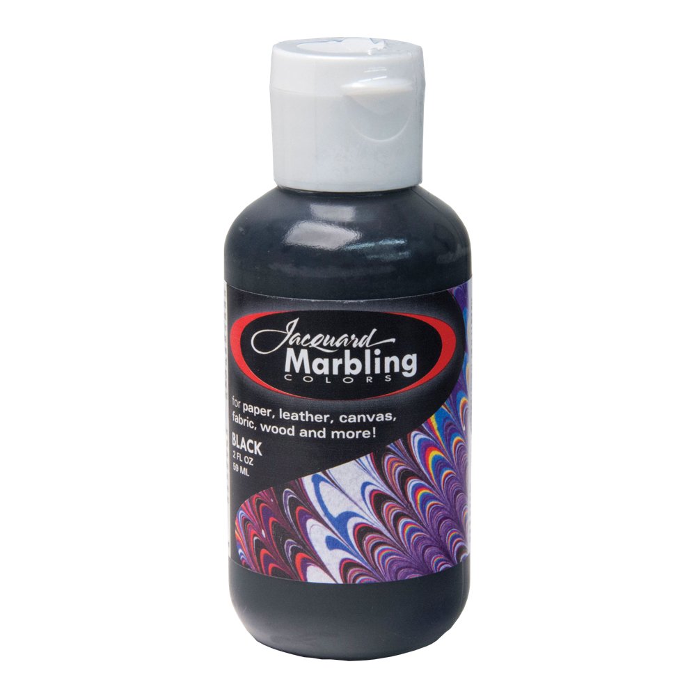 Jacquard Black Marbling Ink, 2 oz (59 mL) – Water-Based Ink for Paper, Fabric & Marbling Art Projects