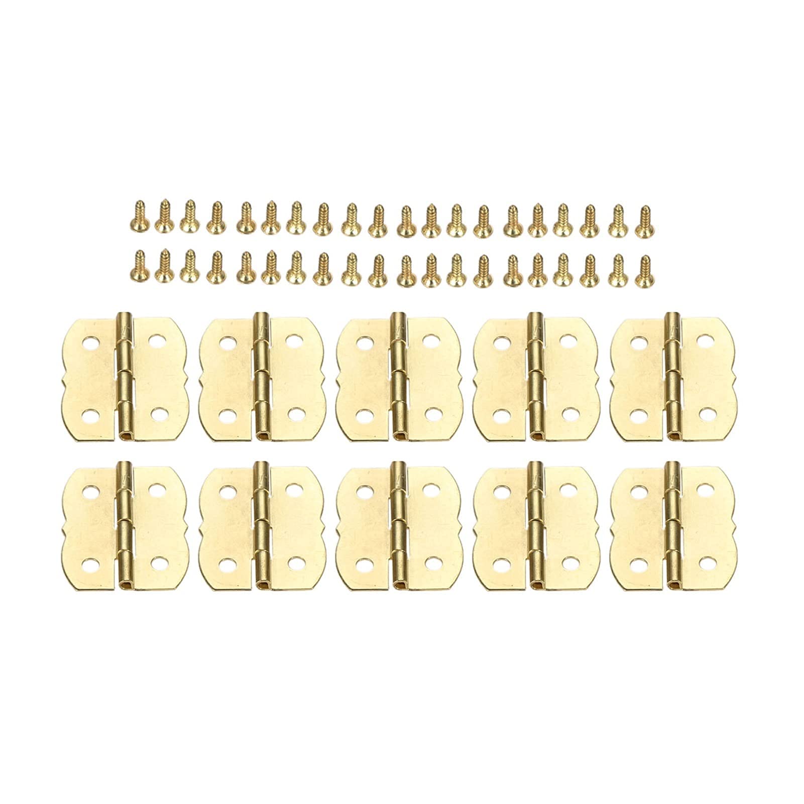 Nvsfzgiyg Silver Hinge, 10Pcs Butterfly W/Screws 4 Holes Cabinet Drawer Door Decor Wood Jewelry Box 3025Mm(Silver)