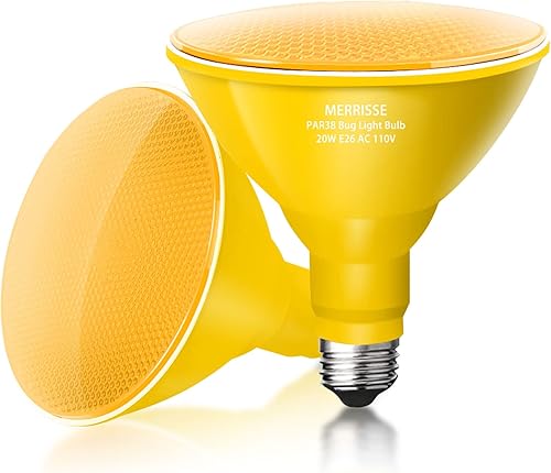 PAR38 - Bombillas de inundación de insectos para exteriores, paquete de 2 unidades, 20 W (equivalente a 200 W) luces ámbar para exteriores, no disponible en Yaxa El Salvador