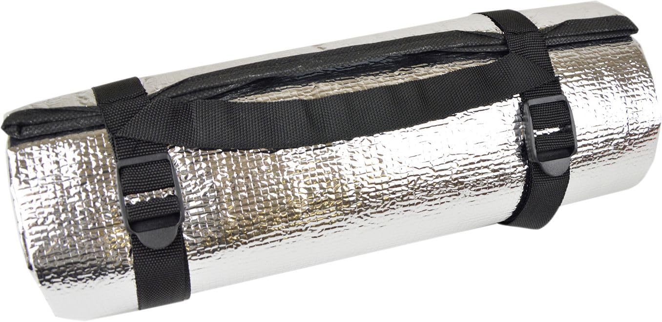 Happy People Alu-Isoliermatte »Single« – silber, 190 x 60 cm, Dicke 0,2 cm, Gewicht 120 g, gerollt, mit 2 Gurten