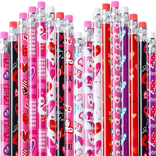 Lápices de grafito Marspark 48 pcs para San Valentín miniatura 1