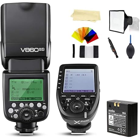 GODOX V860II-S TTL 2.4G High Speed Sync 1/8000s Camera Flash Compatible with...
