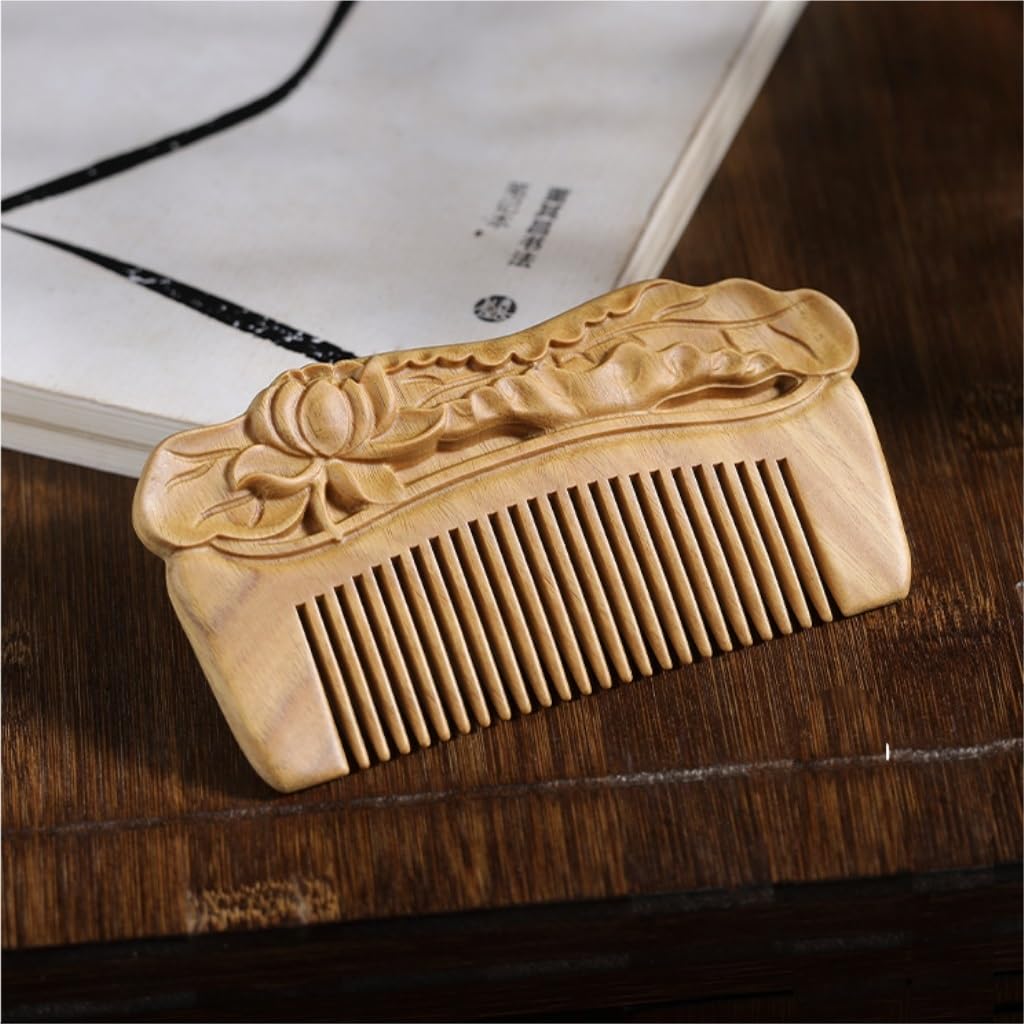 Peruka Grzebień Chinese Retro Comb Portable Curly Hair Comb Wooden Beard Comb Ladies Long Hair Comb Duże grzebienie do włosów