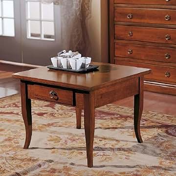 Set Di Tavolini Impilabili Cleo In Mogano - Design Senza Tempo, Legno Massiccio Per Soggiorno - Foto 7