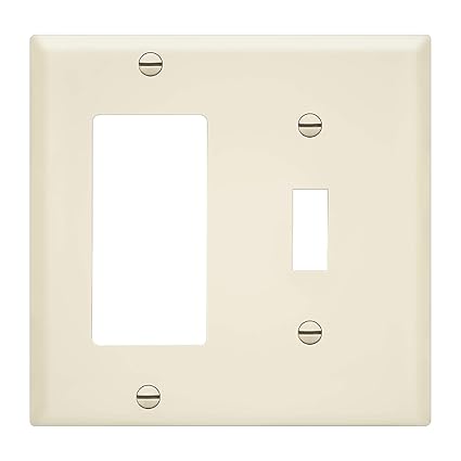 Combination Toggle Switch/Decorator Switch Wall Plate, Size 2-Gang 4.50