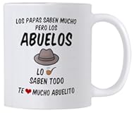 Regalos para el Mejor Abuelo del Mundo. 11 oz Abuelito Coffee Mug. Grandpa Cups in Spanish. Taza de Regalo de dia del Padre o Cumpleanos. (White)