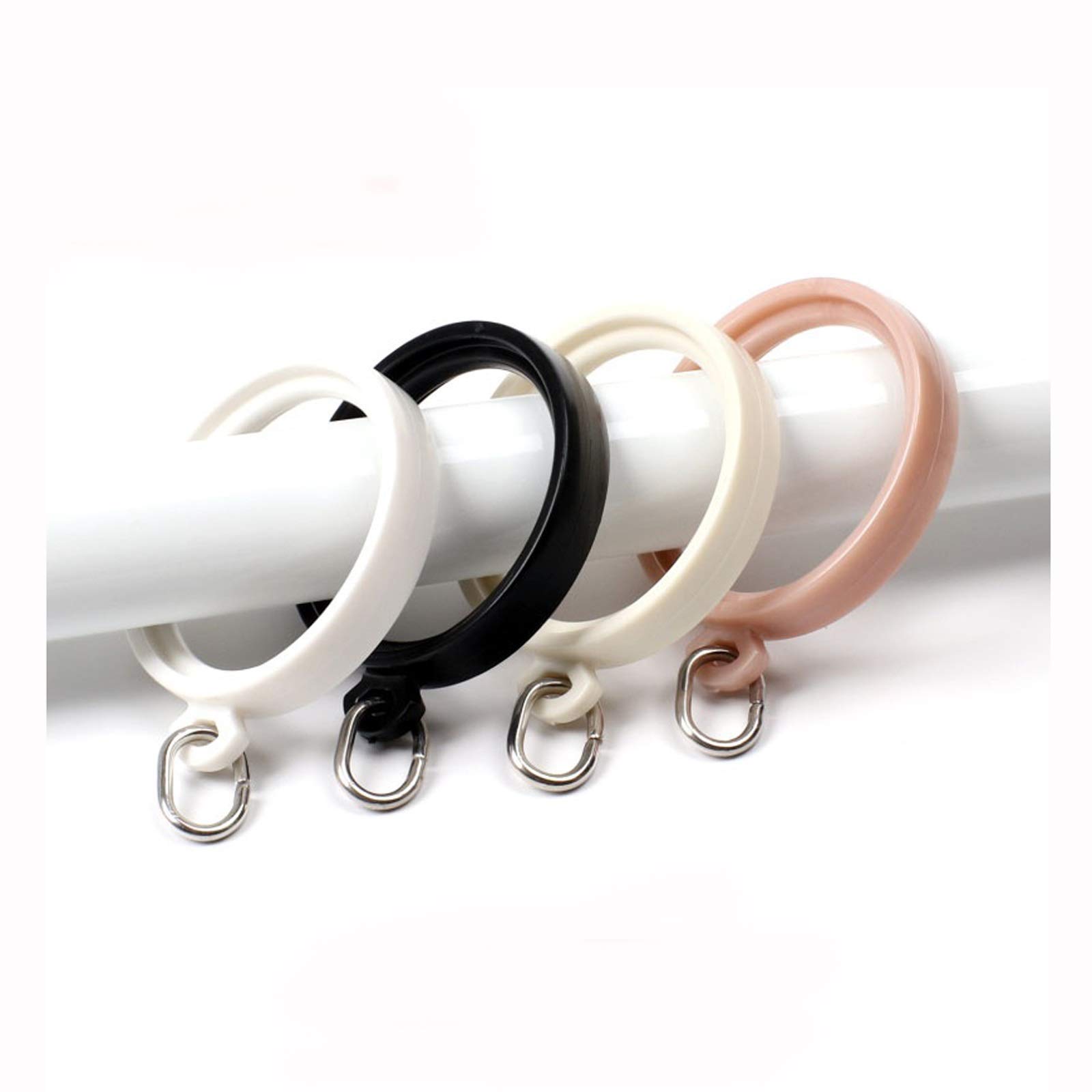 Anelli per Tende 20PCS Anelli per Tende circolari Accessori per Tende in plastica Anello per Drappo Anelli per Occhielli Che Scivolano Facilmente sull'asta della Doccia (Colore Crema) Anelli per Ten