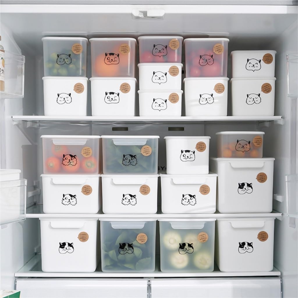 Frischhaltedosen Haushaltslebensmittel-Frischhaltebox, versiegelt mit Deckel, rechteckige Kühlschrankaufbewahrung, Frischhalte-Aufbewahrungsbox Organizer Kühlschrank ( Color : White , Size : 2.6L )