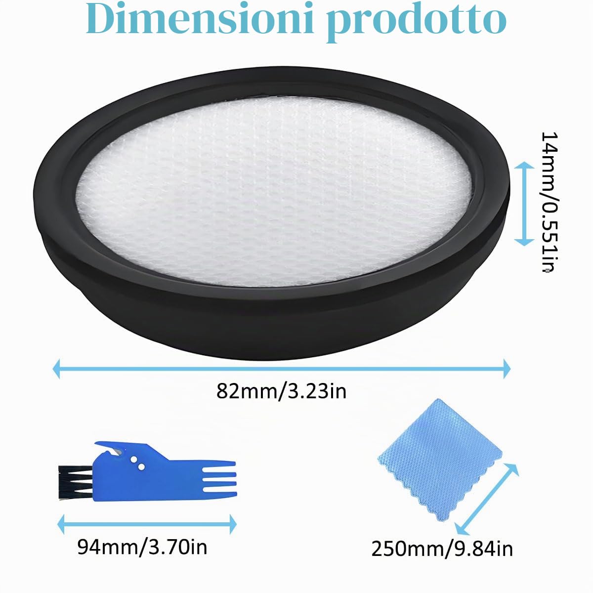 Filtro Parti di ricambio per Jimmy BX7 Pro BX5 BX6 B6 Pro B505 B506 WB55 WB73 Aspirapolvere per materassi Lavabile Riutilizzabile Filtro in schiuma Materiale di consumo Kit accessori