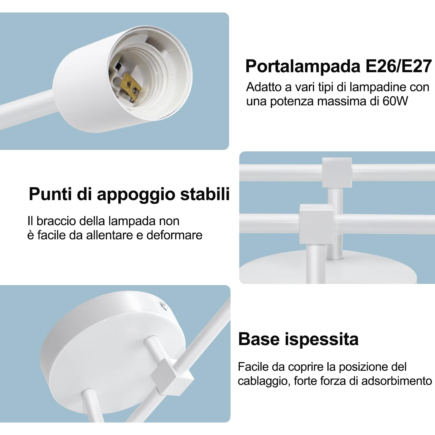 Applique Da Parete Industriale Vintage Con 2 Luci - Lampada E27 Per Bagno, Camera Da Letto O Bar - Foto 2