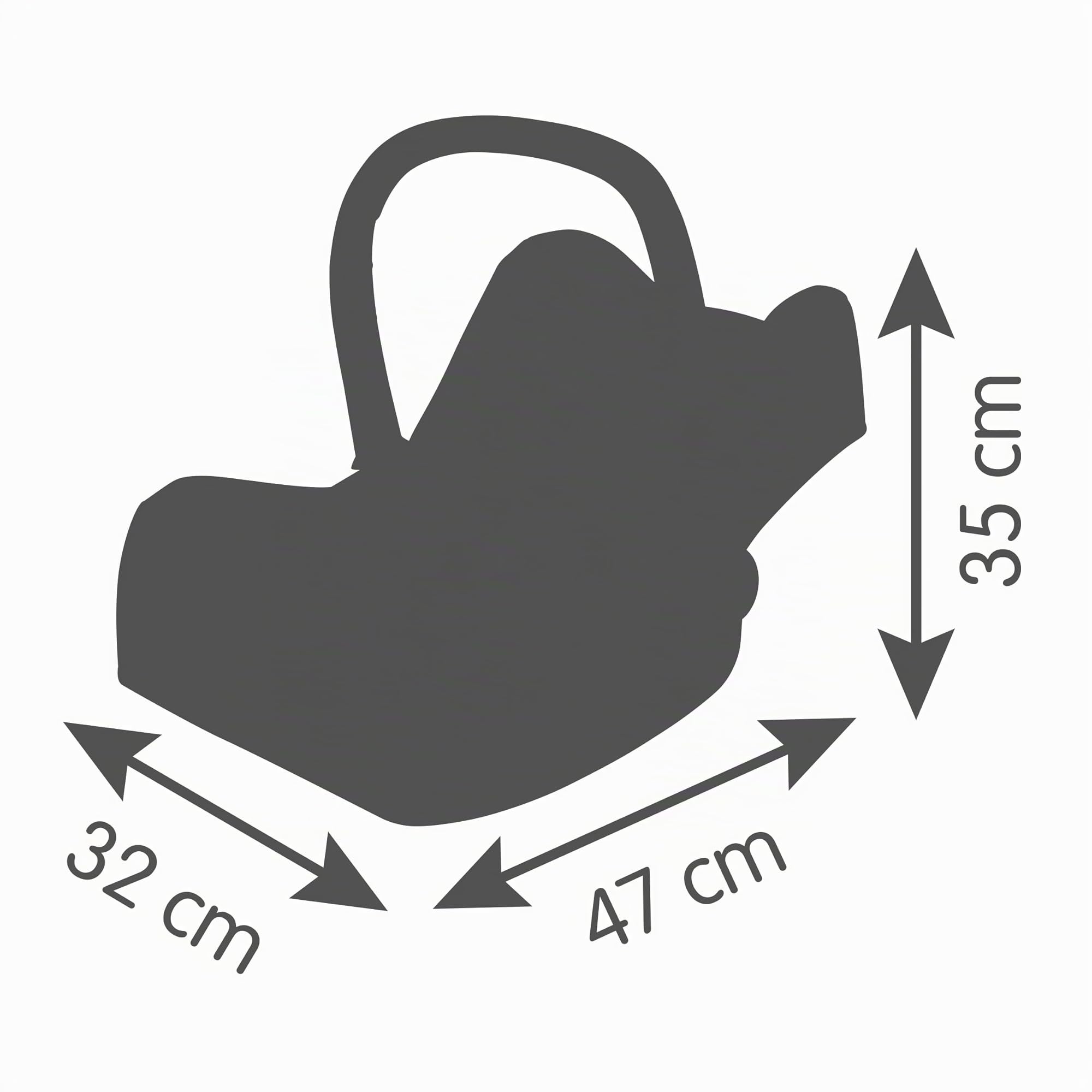 Smoby Maxi-Cosi Rosa Silla Portabebés para Muñecos hasta 42 cm, Asa Ajustable, Cinturón de Seguridad, Compartimento Trasero, +3 Años, Fabricado en España (7600240241)
