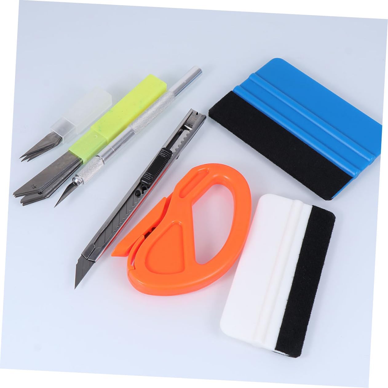 2sets Auto Window Tint Tools Professional Wrapping Scraper and Vinyl Film Squeegee Kit for Car Window Film Installation