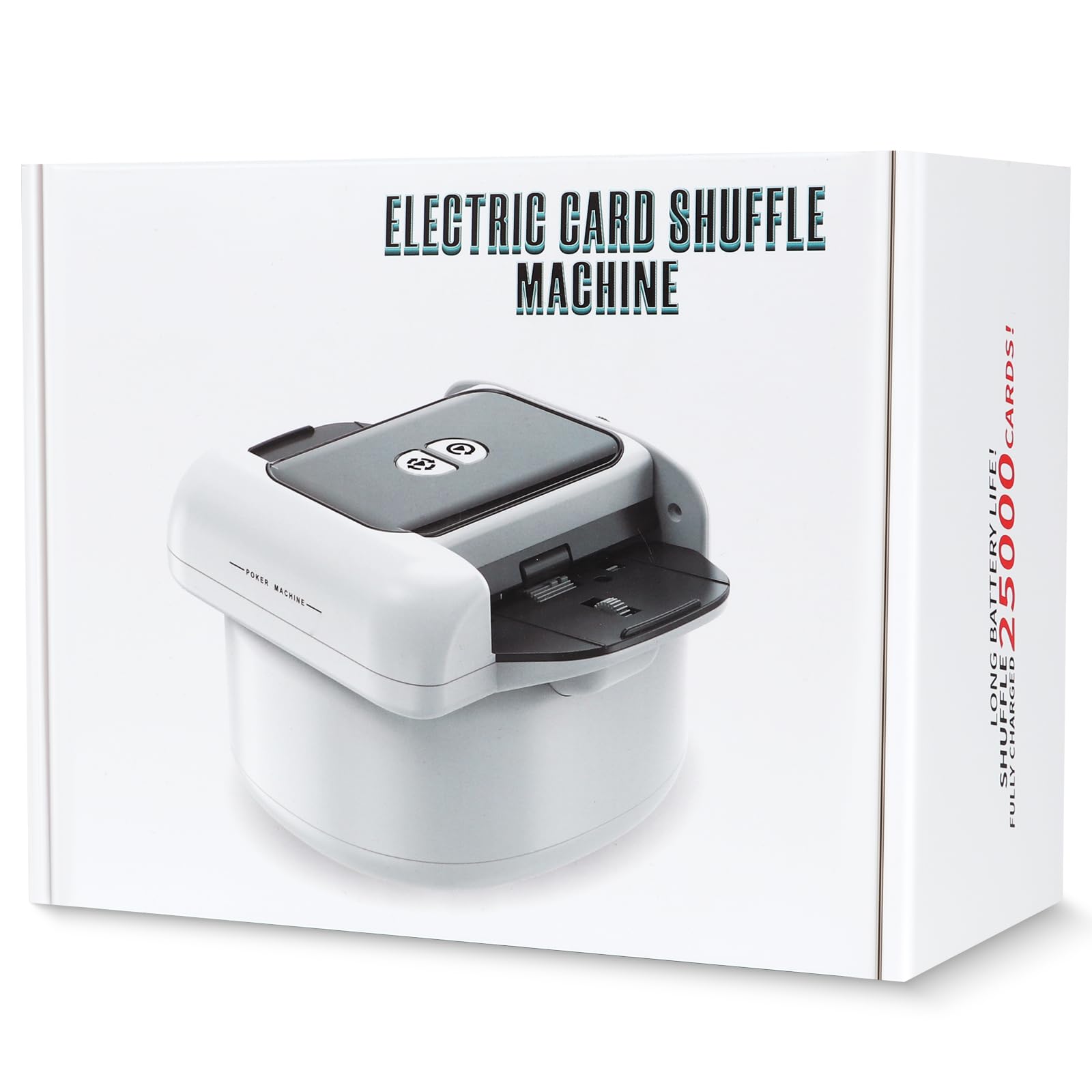 Feebee Mélangeur de Carte électronique - Automatique Mélangeur de Cartes à Jouer, USB Melangeur de Carte avec Rechargeable Batterie 2600 mAh, Maison Card Shuffler pour 1 à 2 Jeux de Poker Skyjo,UNO