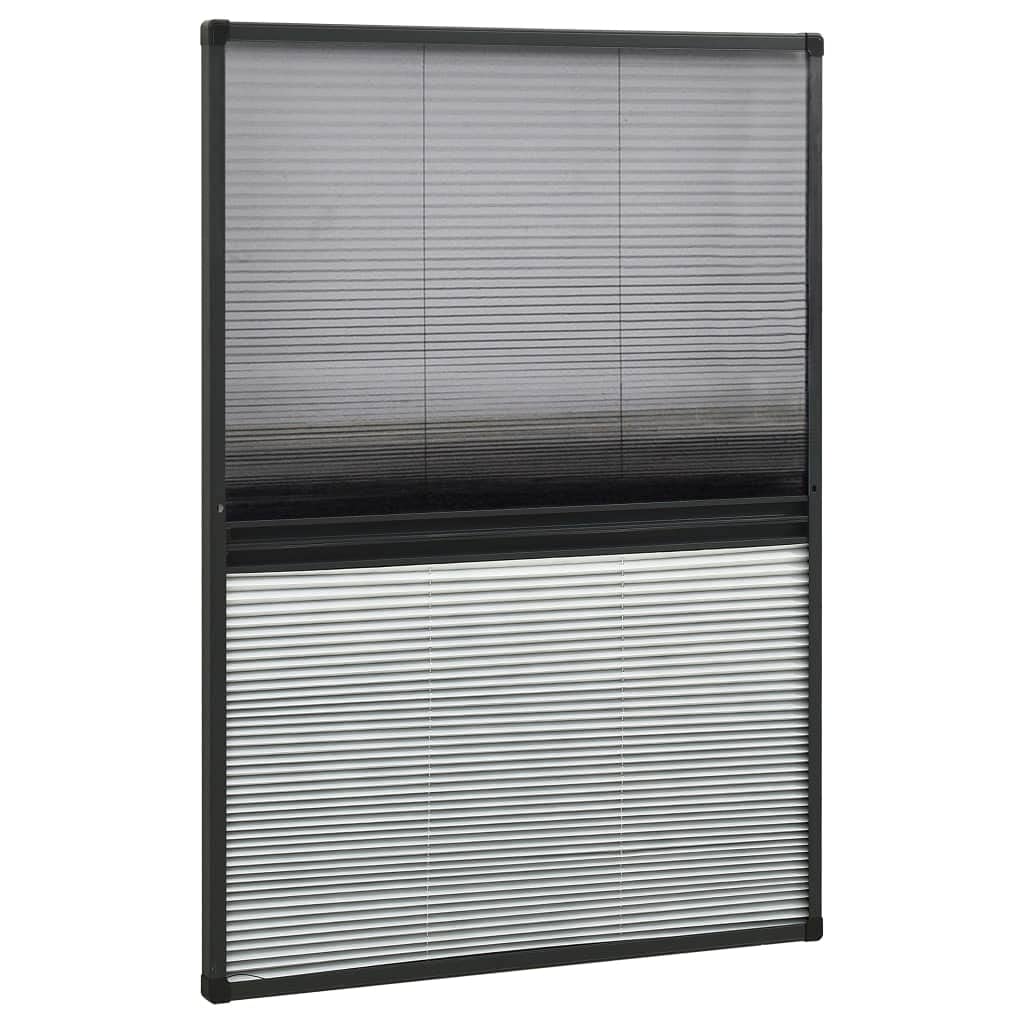 Moustiquaire Enroulable pour Fenêtre de Toit, Moustiquaire plissée pour fenêtre Aluminium 80x120 cm