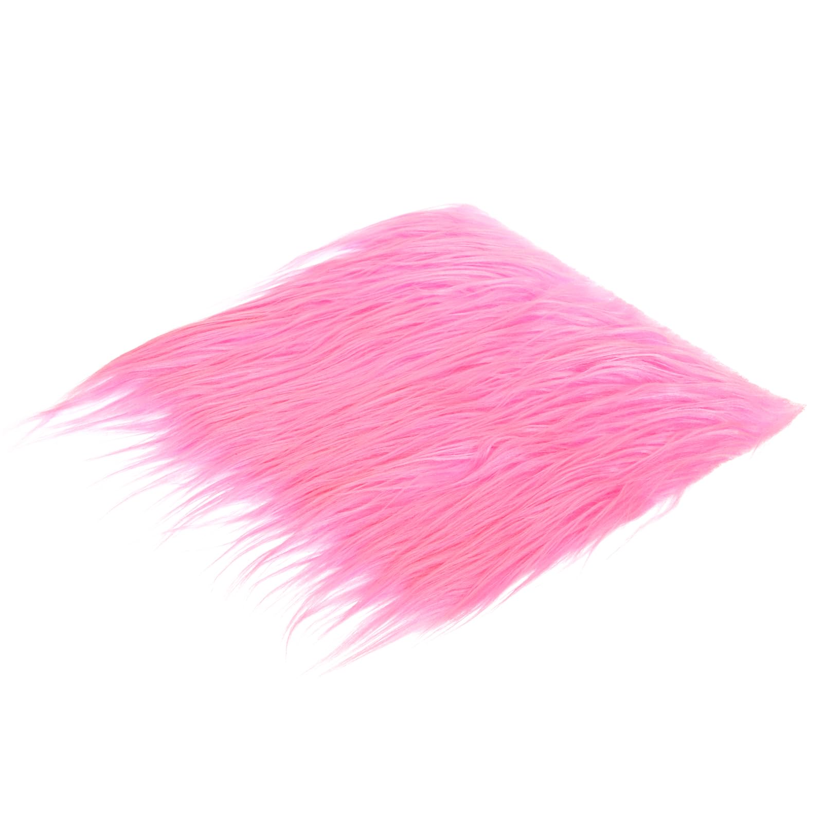 PATIKIL Plush Faux Fur Fabric Square, 10" x 10" Fluffy Faux Fur Patches Cuts for DIY Crafts Christmas Halloween Gnome Beard, Pink - Image 3