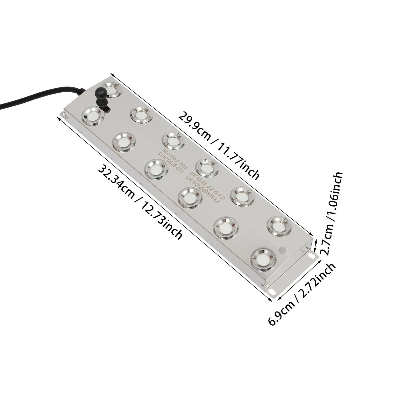 Nebulizzatore a ultrasuoni, 12 teste, 8 l/h, con alimentatore di rete impermeabile IP67, per giardinaggio, paesaggio, protezione delle verdure, atmosfera magica