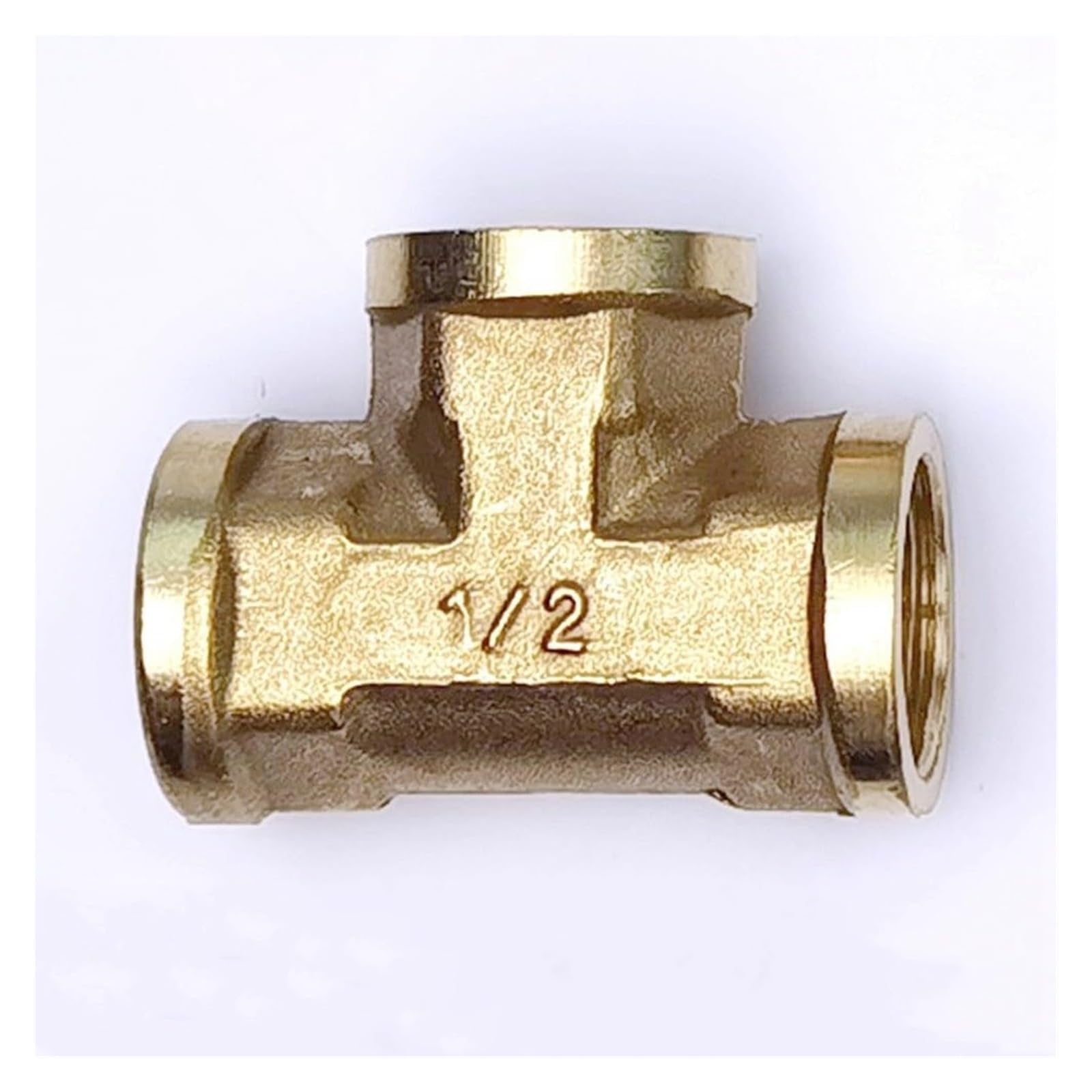 Accesorios de latón for mangueras, accesorios de latón for tuberías de fontanería neumática, rosca macho/hembra de 1/8", 1/4", 3/8" y 1/2" BSP, conectores de cobre tipo T.(Femaleff,1.5inch)
