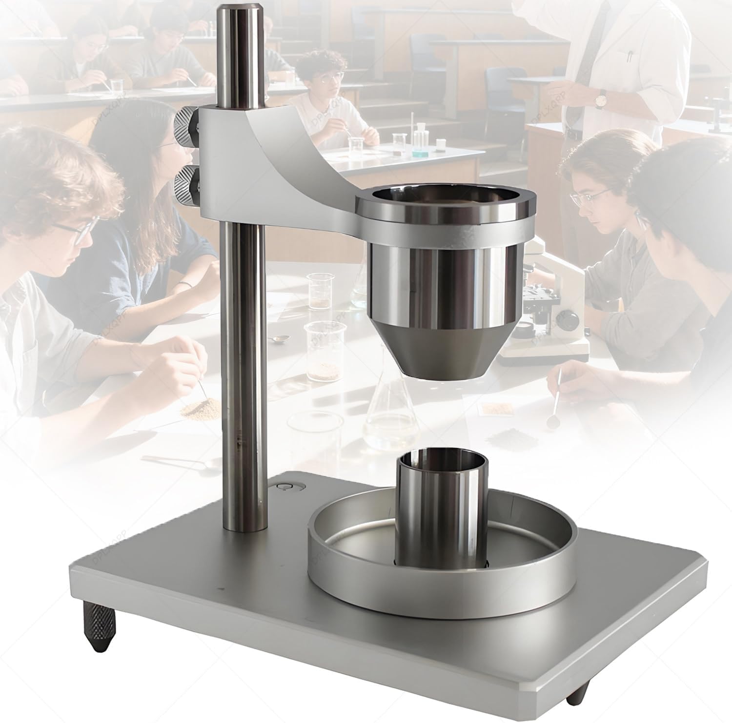 Densitometro e Flussimetro Hall 2-in-1 per Polveri, Kit con Supporto Regolabile e Sistema di Livellamento, per Polveri Metalliche e Non Metalliche in Laboratorio e Controllo qualità Industriale