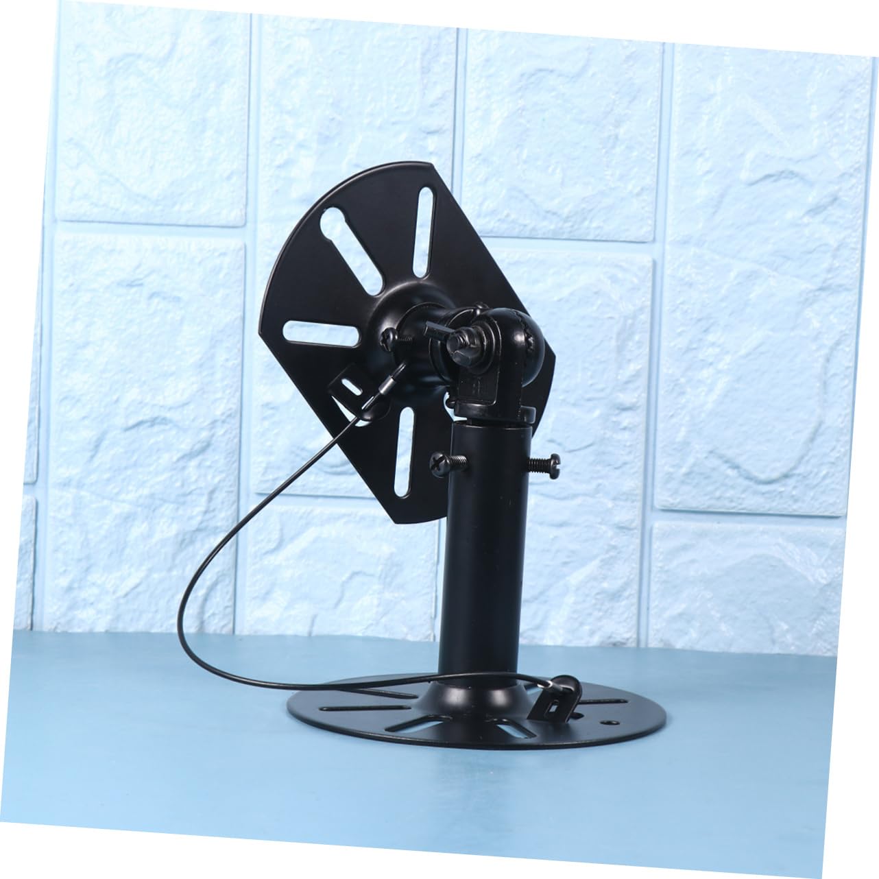 Housoutil Support Mural pour Haut-Parleur 2pcs Support Suspendre Ktv Design Élégant Rotation à 360° pour Home Cinéma Adapté pour Enceintes Satellites Noir