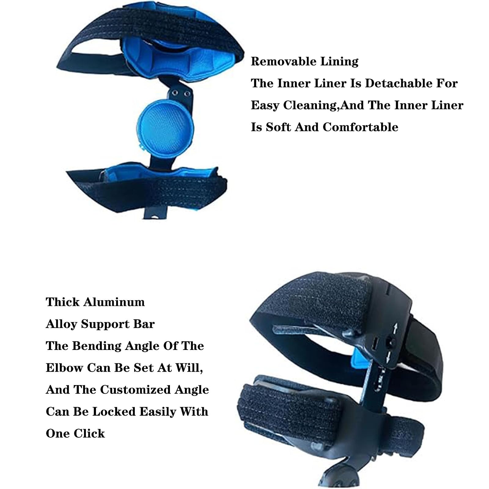 SFKLYU Tutore per Gomito Incernierato Supporto per Gamma di Movimento Stabilizzatore per Imbracatura per Braccio Lussato Stecca e Tracolla Regolabili Tutore per Gomito Regolabile,Left