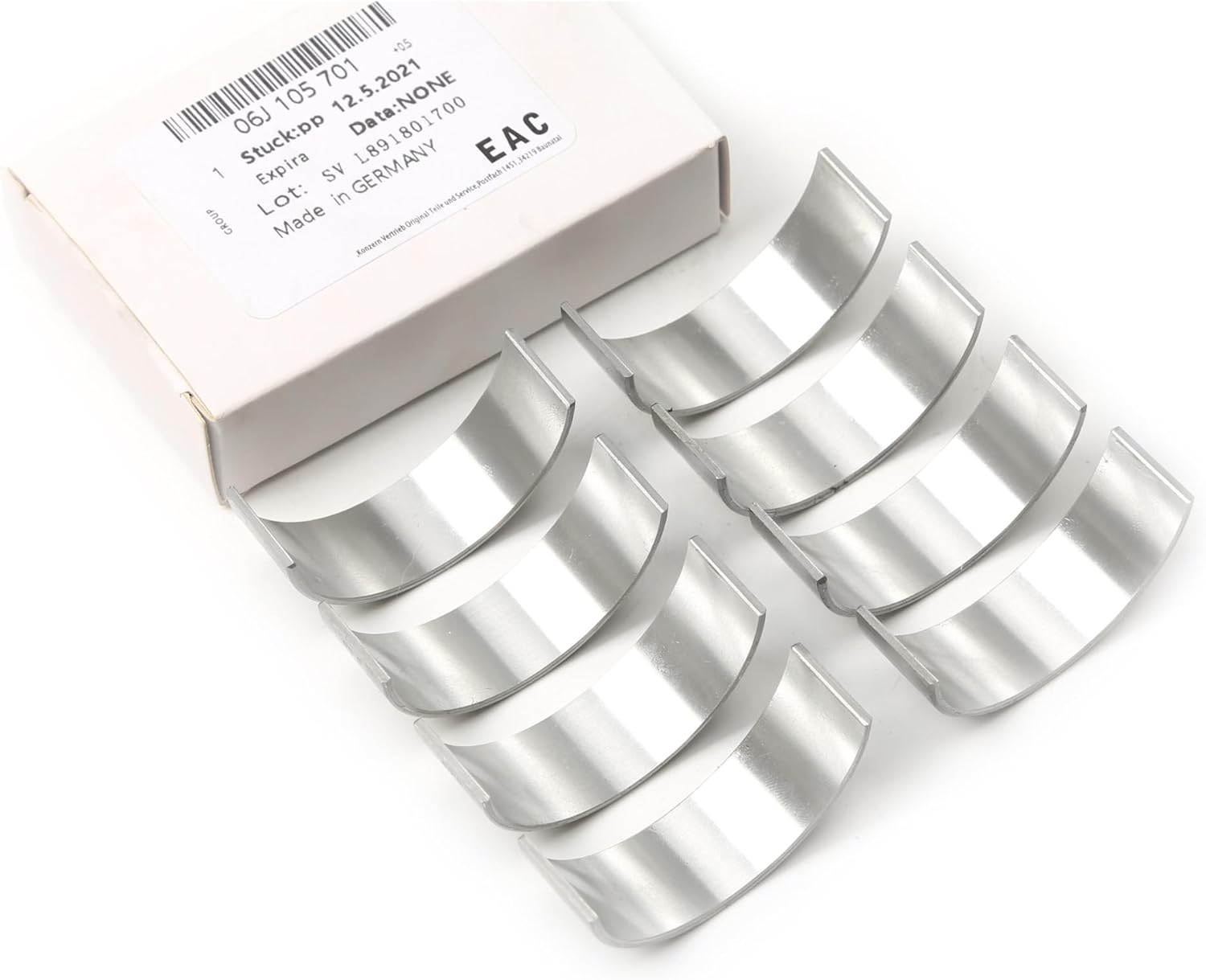 Car Connecting Rod Bearings Set Oversized 0.5MM 06J105701 Compatible with VW CC Eos Tiguan A4 TT Skoda Seat Altea 2007-2015 06H105701D