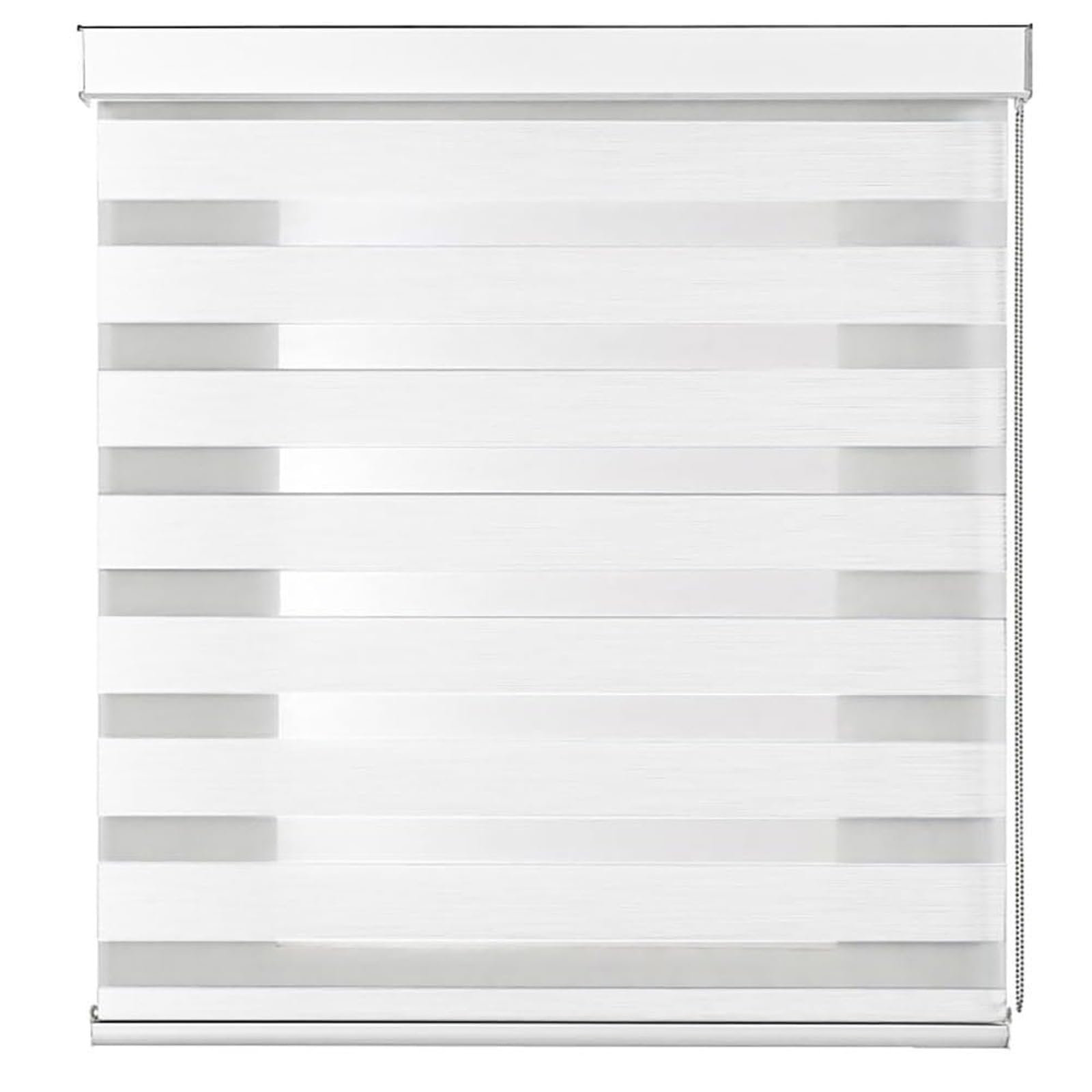 Tenda a Rullo per Interni Doppio Strato con Cassonetto e Catenella, Adatto a Finestra/Porta Finestra, Regolazione Luce e Privacy (Bianco001, 120x300)