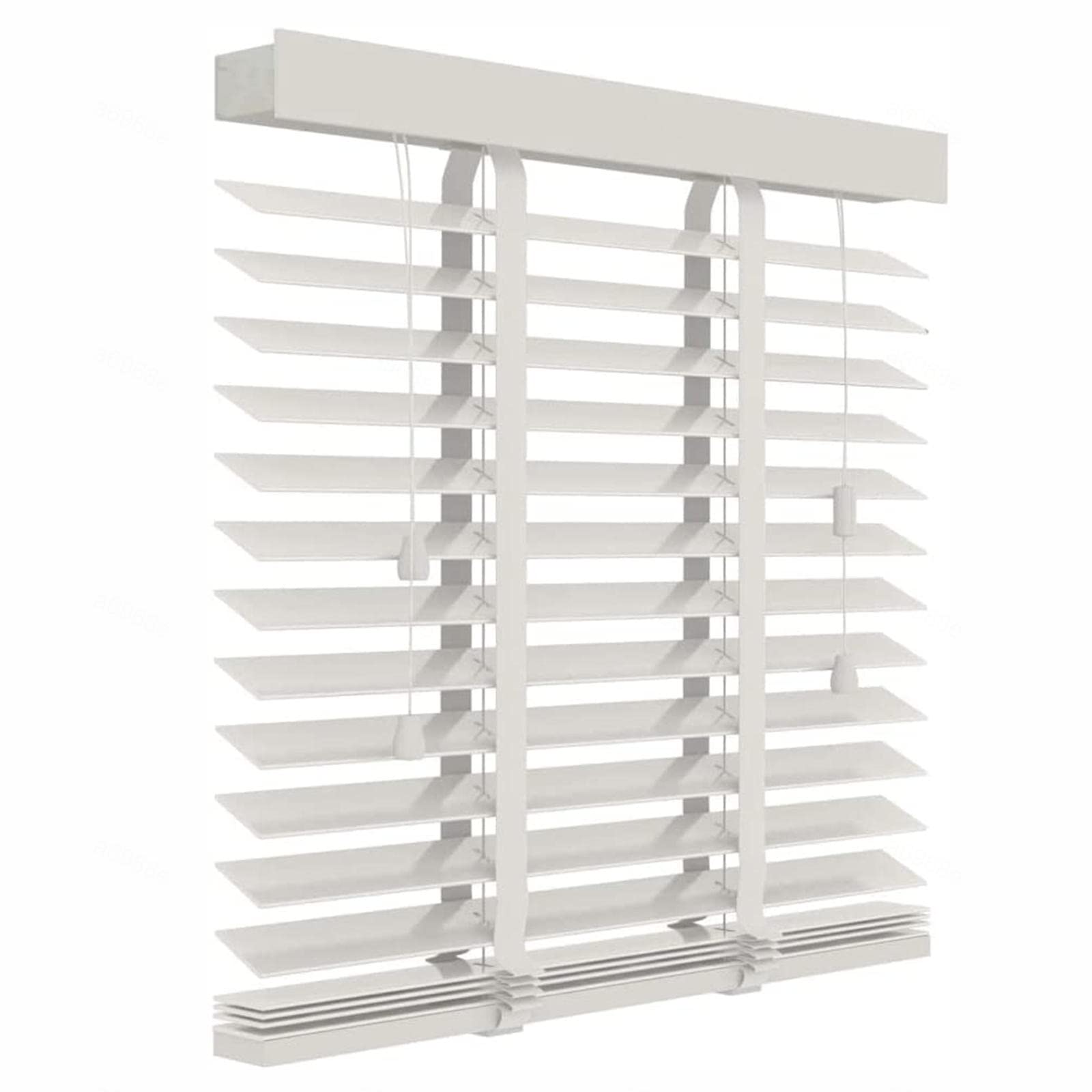 Wooden Venetian Blinds, 45/65/70/80/95/115cm Window Blinds, White Blackout Venetian Shades, Horizontal Blinds With 50mm/2in Slats,WxH-40x130cm/16 x 51in