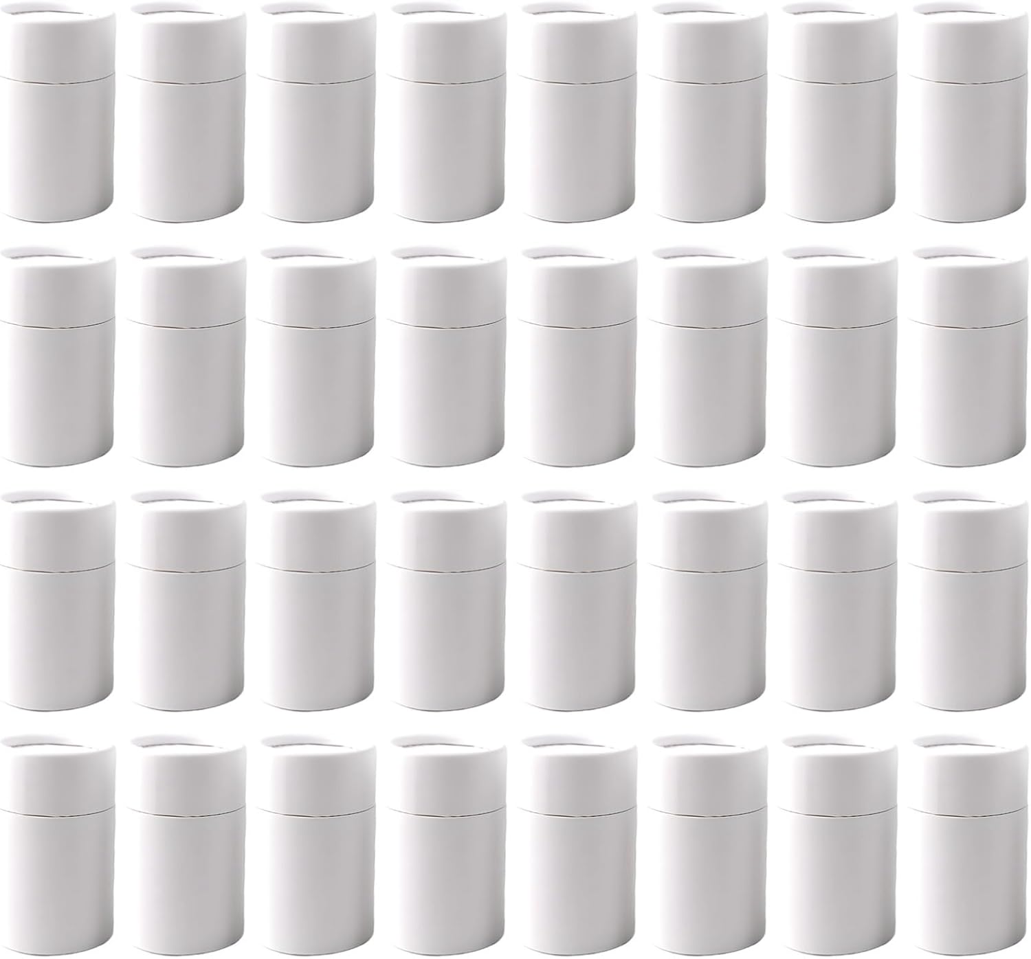 Empty Cardboard Deodorant Containers, 32 Pcs, White, 2.65 Oz, 1.7 In X 3 In Push-Up Refillable Paper Tubes For Lip Balms, Lotion , Solid Perfumes