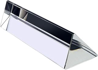 Samyo Optical Glass Triangular Prism Triple Prism for Physics Teaching Light Spectrum Optics Kits 5.9 Inch / 150mm
