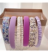 Ooosonlu Headbands for Women Wide Headband Hair Accessories Band Pearl Headband Wide Head Band