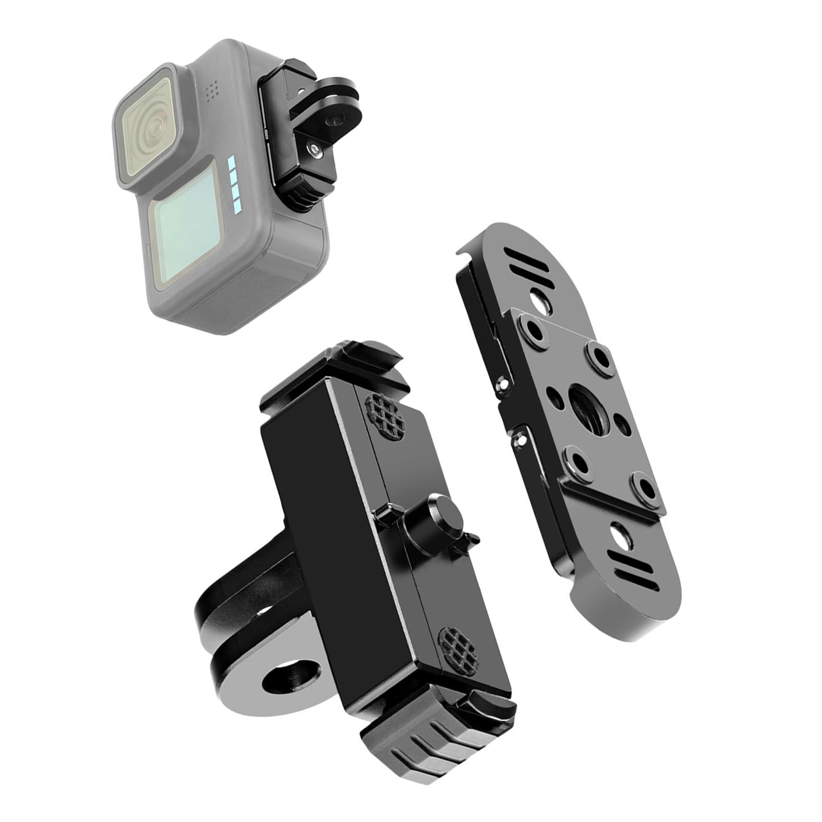 Soporte para cámara adaptador de 2 clavos de liberación rápida para 12/11/10 para accesorios de prensa de base de trípode de 1/4 pulgadas