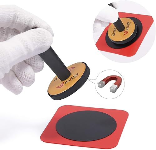 Miniatura 5 de Gomake Imanes de vinilo para ventana, soporte magnético de tinte de 4 piezas con 4 parches adsortivos para envolver automóviles, juego de