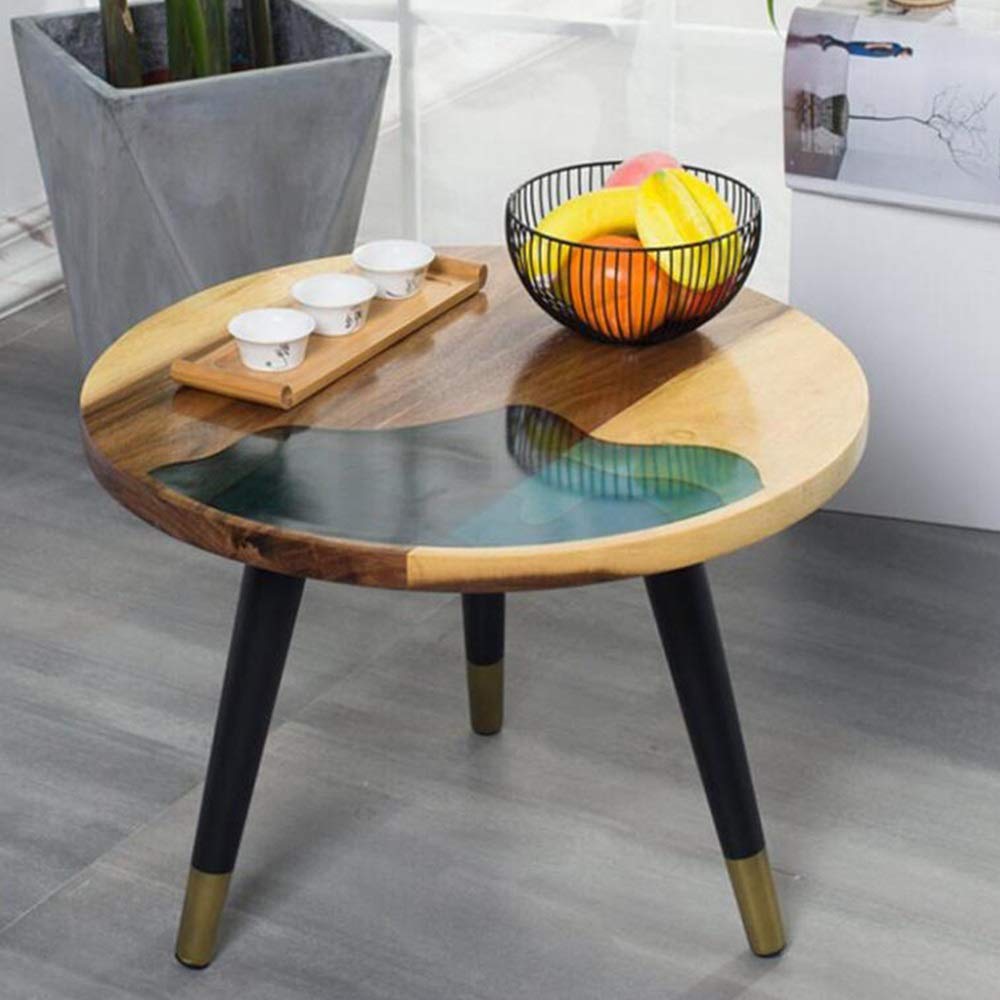 Amazon｜Virod ソリッドウッドラウンドスモールサイドメタルコーヒー