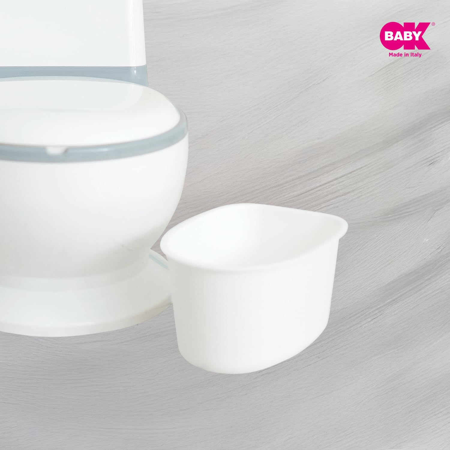 OKBABY MINI WC – Vasino per Bambini con Suono dello Sciacquone e Coperchio, Base Antiscivolo, 18+ Mesi
