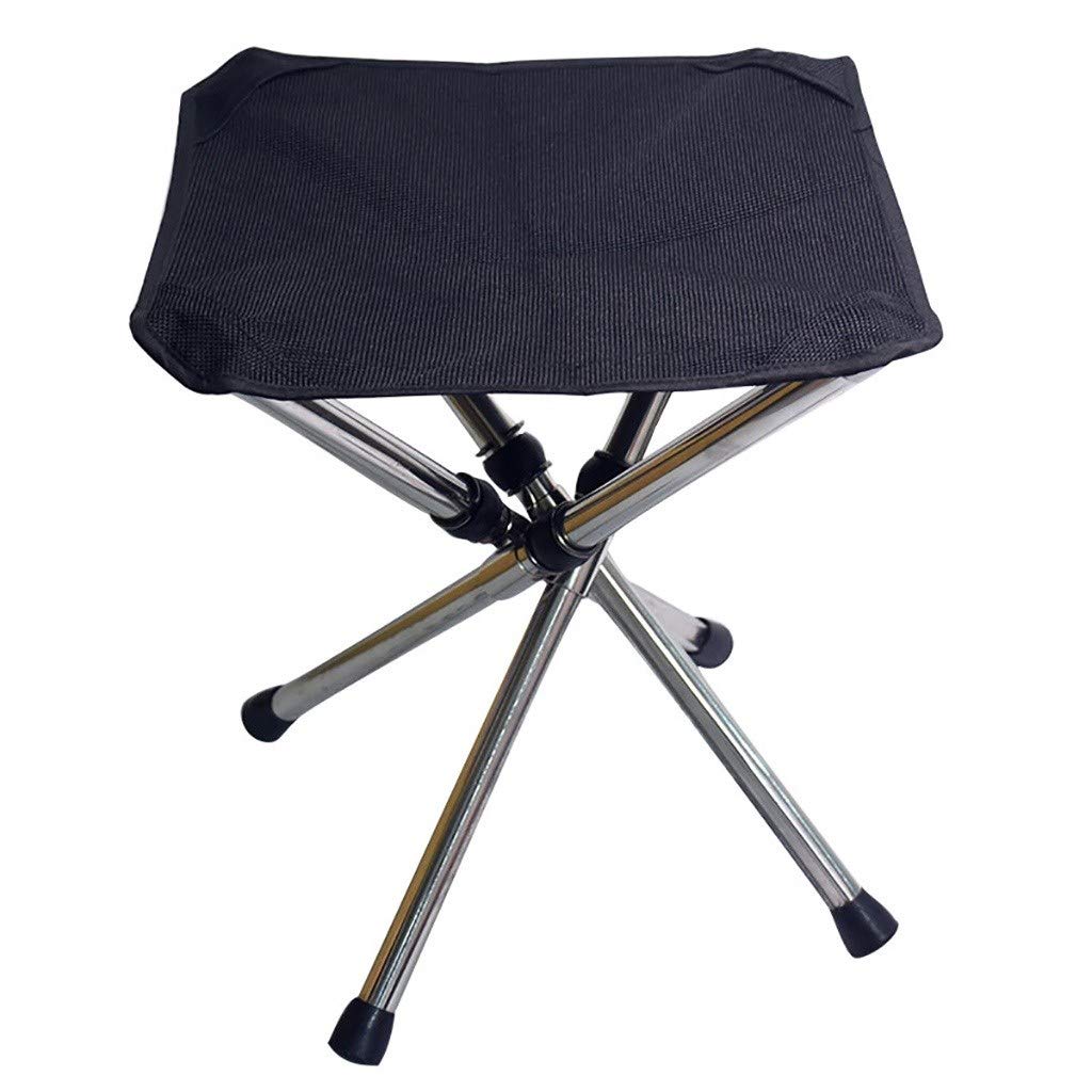 Camping Stools New Foldable Telescopic Stool Outdoor Portable Stainless Steel Folding Chair Camping Beach Mini Stool Fishing Chair Folding Stool (Color : B)