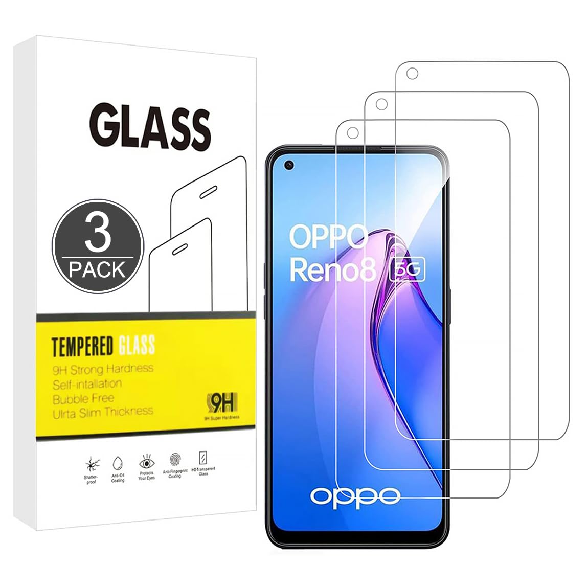 2 Pezzi Vetro Temperato 9H Per Huawei Mate 9 - Pellicola Protettiva HD Chiaro 0,33mm, Anti Graffio (E-Hamii)